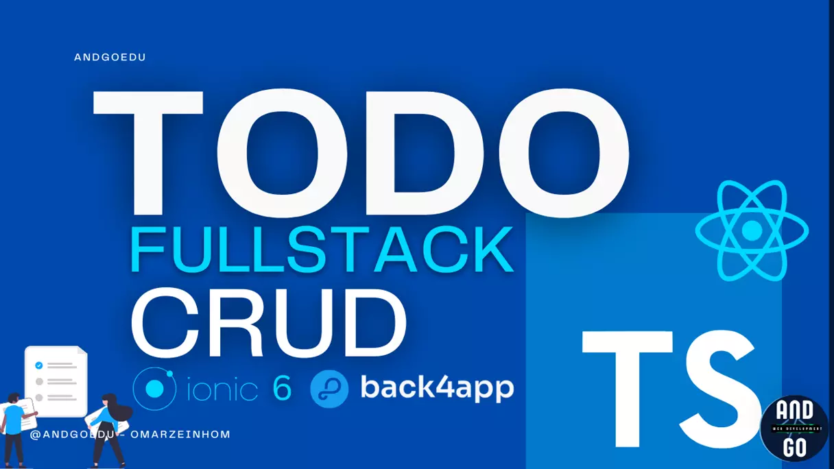 TO-DO List – CRUD Full Stack in Ionic Type Script React and Parse Back4app